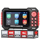 M7 Motorcycle Scanner Diagnostic Tool, ABS System Motorcycle OBDII Code Reader with Auto Scan&Instant VlN Detection for Honda Kawasaki Yamaha Harley 70+Brands 100 Service Functions