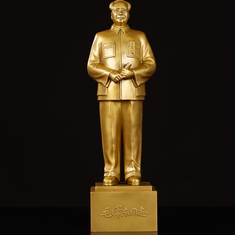 Amazon.com: 毛主席铜像纯铜全身毛泽东雕塑像客厅摆像办公室装饰品财运