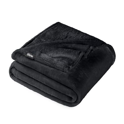 Bare Home Fleece Blanket - Twin/Twin Extra Long - Ultra-Soft Lightweight for Bed, Sofa, and Couch - Luxury Microplush - Cozy Warm Blanket (Twin/Twin XL, Black)