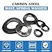 M8 Metric Wave Spring Washer,Carbon Steel Spring Wave Washer Gasket,Wave Spring Washers with Black Oxidized Finish for Screw Bolt(100Pcs)