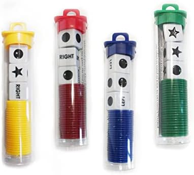 Left Right Center dice Game Prime Set Bundle- 4 Pack