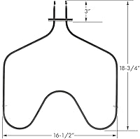 Vista 4 de Elemento de horneado para estufa Whirlpool Parte B790 Sustituye 308180 CH4836 Y0410020 TS790 Budora