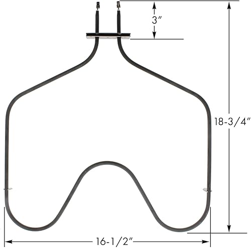 Miniatura 5 de Elemento de horneado para estufa Whirlpool Parte B790 Sustituye 308180 CH4836 Y0410020 TS790 Budora