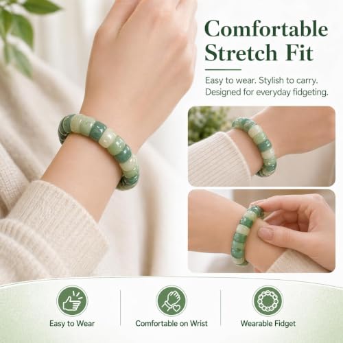 Image of Fidget Bracelet Fidget Adults Anxiety Relief Items Bodhi Beads Jewelry Stretch Sensory Beaded Bracelets for Women Men Christmas Stocking Stuffers