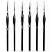 Produktbild XYGK 6 Stücke Set Pinsel für feine Details, Miniatur-Pinsels zur Mini Detaillierung Kunst, Malerei von Acryl, Öl, Aquarell, Gouache, Gesicht, Nägel Kunst, Modellieren und Strichmalerei (Schwarz)