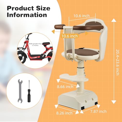 XIEEIX Assento de bicicleta infantil, assento de bicicleta infantil montado na frente, assento infan
