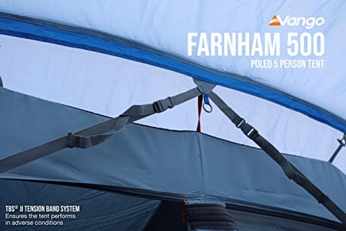 Vango Farnham Family Tunnel Tent, River Blue, 500 [Amazon Exclusive]