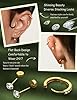 Morfetto 9 Pairs Small Stud Hoop Earrings for Women - Hypoallergenic 14k Gold Plated Flat Back Earrings Surgical Steel Cartilage Earring Stack Set Silver Trendy Tragus Helix Piercing Jewellery LeafG #4