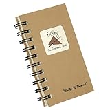 Fishing, The Fishermans Journal - MINI Kraft Brown Hard Cover (prompts on every page, recycled paper, read more...)