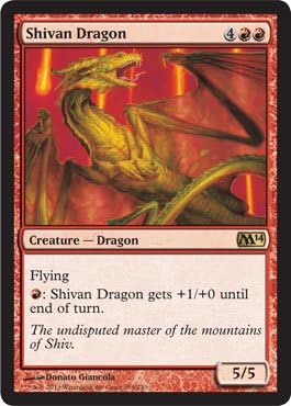 Magic The Gathering - Shivan Dragon - Magic 2014