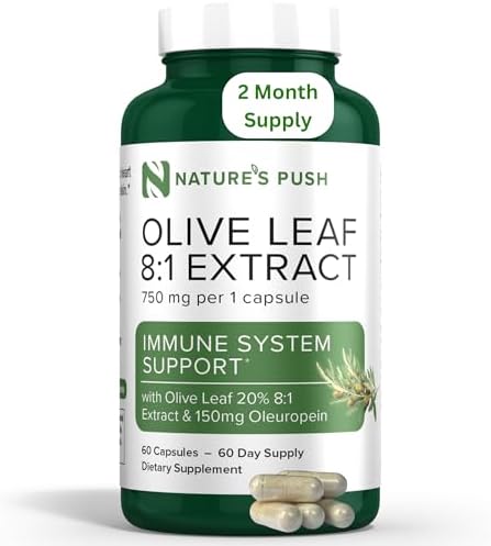 Nature's Push Super Potent Olive Leaf 8:1 Extract 20% Oleuropein ...