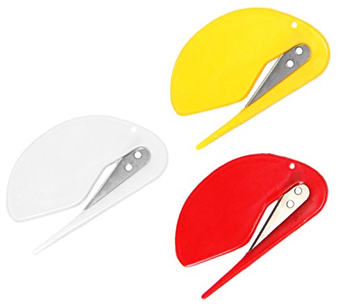 Alazco Value Pack 3Pc World's Most Efficient Letter Opener Envelope Slitter #TOP5