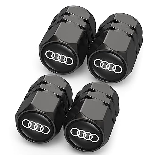 4 Tappi per valvole di pneumatici per Audi A1 A3 RS3 A4 A5 A6 A7 RS7 A8 Q3 Q5 Q7 R8 S Series auto,sostituzione tappi parapolvere pneumatici auto,accessori per pneumatici