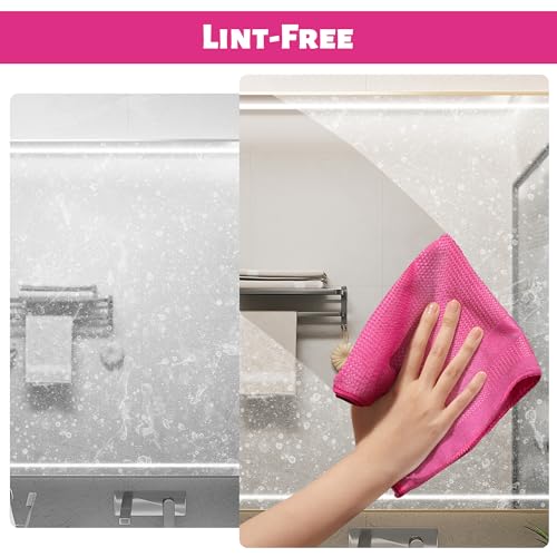 Image of JOYMOOP Microfiber Waffle Weave Cleaning Cloth,Highly Absorbent Kitchen Towels,Quick Drying Lint Free Dish Towels for Kitchen,6 Pack, Mixed Color, 15.7x15.7inch