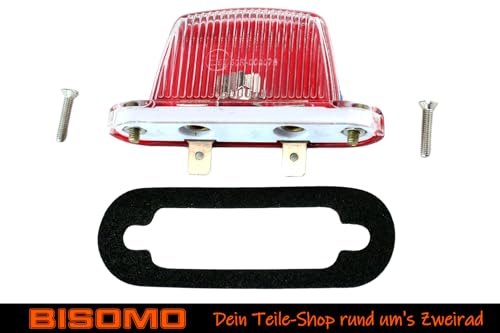BISOMO Parkleuchte Standlicht für 6V / 12V, Parklicht für Simson Schwalbe KR51, SR4-2, SR4-3, SR4-4, mit E-Prüfzeichen