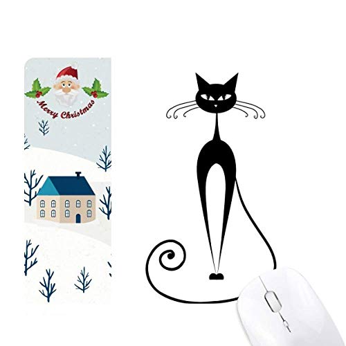 Tapis de souris chat pour bureau et maison style art animal noir