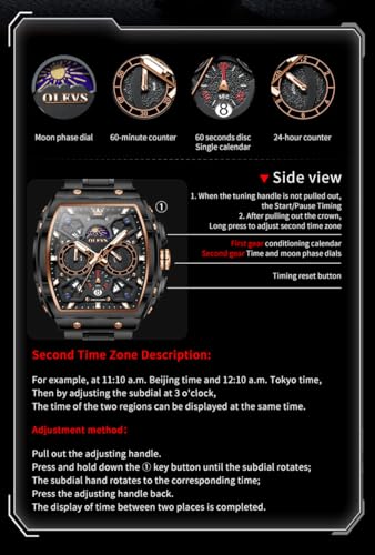 Image of OLEVS Men Watches Business Dress Chronograph Big Square Quartz Analog Male Watch Silicone Strap Waterproof Date Gift Mens Wrsit Watch Silver