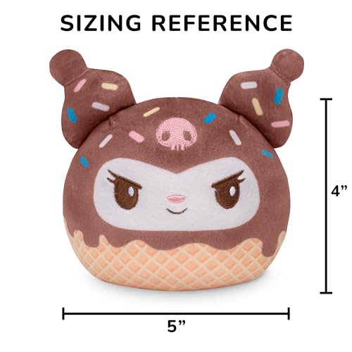 Image of TeeTurtle Reversible Sanrio Kuromi Ice Cream 4 Inch Flip Plush