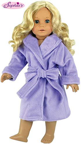 Sophia's Dolls Robe for 18 Inch Dolls s & Fits American Girl Dolls - Dolls Robe & Tie Belt, Lavender Doll Robe