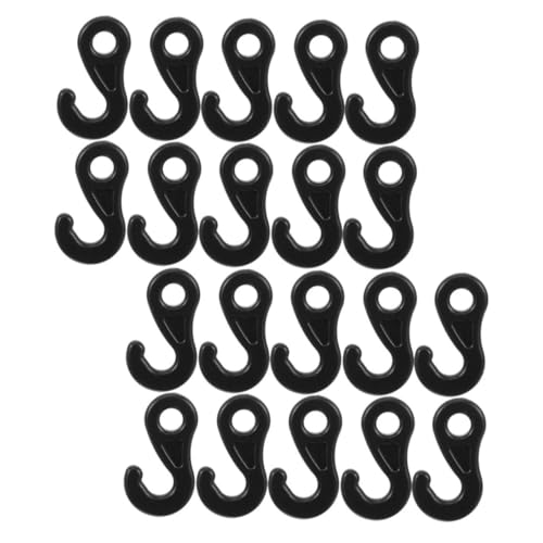 ETHZZLE 100piezas Ganchos De Plástico S-Shape para Tienda De Campaña De Anclajes Seguros y Estables para Proteger De Viento y Lluvia Acampadas Al Aire