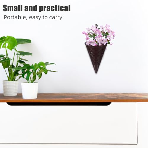 3Pcs Orchid Hanging Baskets, Rustic Wall Planters, Brown Woven Pp Material, for Flowers and Greenery, Home Decor, 12.4 X 5.5 X 2.8 Inches 9 3Pcs Orchid Hanging Baskets, Rustic Wall Planters, Brown Woven Pp Material, for Flowers and Greenery, Home Decor, 12.4 X 5.5 X 2.8 Inches - Image 9
