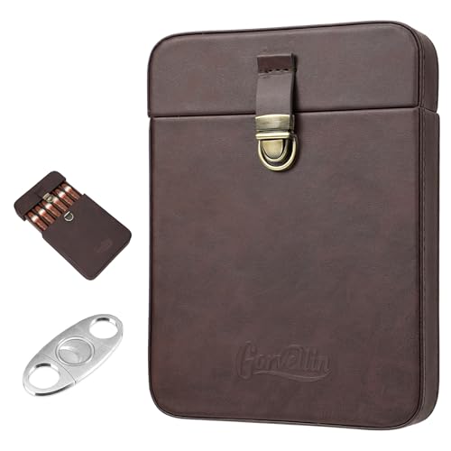 Cigar Case with Cutter Portable Travel Holder Set