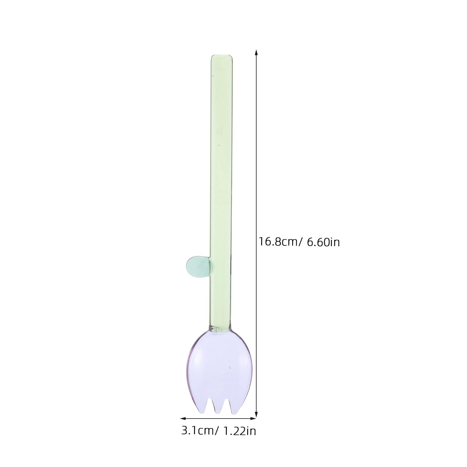 Cabilock Cute Flower Stirring Spoon Decorative Glass Long Handle Mixing Spoons for Coffee Desserts Ice Cream and Tea for Home and Cafes Purple Design
