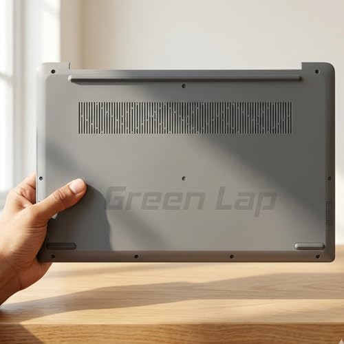 Image of Green Lap Gray Bottom Case Cover for Lenovo IdeaPad 3 15.6 inch 3-15ITL06, 3-15ADA06, 3-15ALC06 - D Shell Chassis with HDMI Port Support