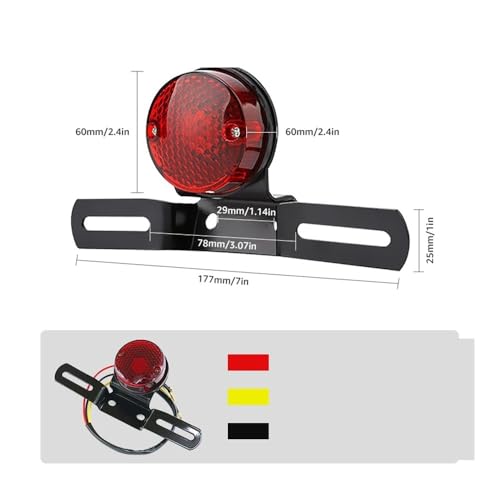 Feux arrière halogènes moto 12V anti-vibrations pour Bobber - 3