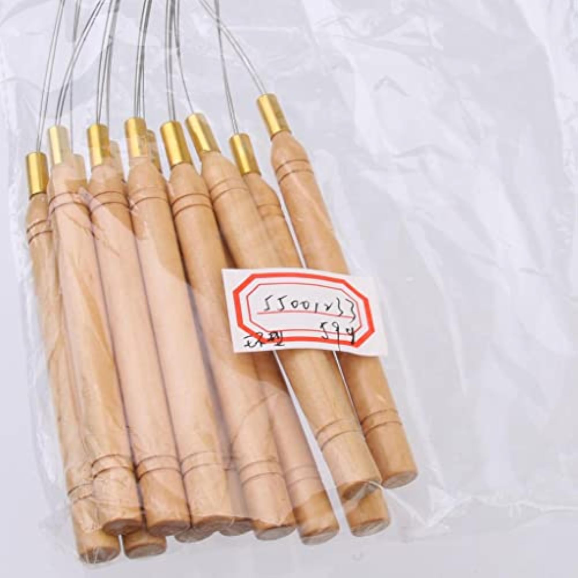 LOSA 12x Micro Ring Hair Extension Wooden Loop Needle Tool