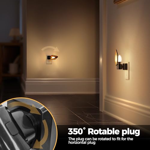 Image of Briignite Agate Night Lights Plug into Wall, Dimmable Night Lights with Adjustable Brightness, LED Nightlight with Dusk to Dawn Sensor, Red Healing Stone Agate 3000K Warm White for Hallway Bedroom