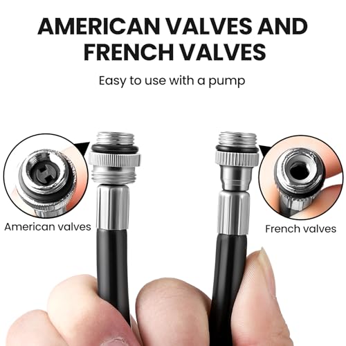 CAYYET Mini Bike Pump,Bicycle Pump Portable, Universal American and French valves, no Need to Change valves for Road and Mountain Bikes, Scooter tire Pumps. - Thumbnail 4