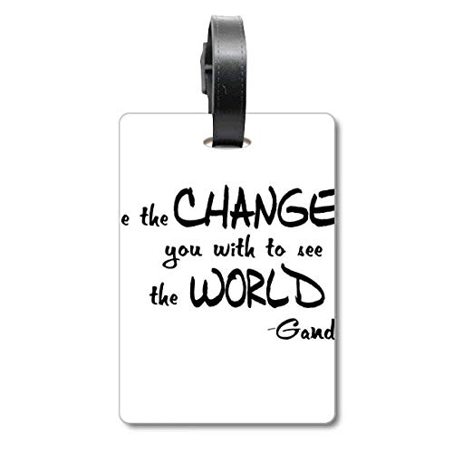 Étiquette de voyage Be Change See World pour bagages et valises de cabine