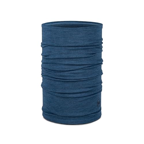 Buff Midweight Merino Wool Neck Gaiter, 100% Ethically Sourced Wool, Versatile, Temperature Regulating Face Mask, Melange Tempest, Adult Size