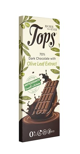 Tops Antioxidant Dark Chocolate Bar 50G | Rich In Natural Antioxidants No Added Sugar Keto & Diabetic-Friendly Premium High-Cocoa Dark Chocolate
