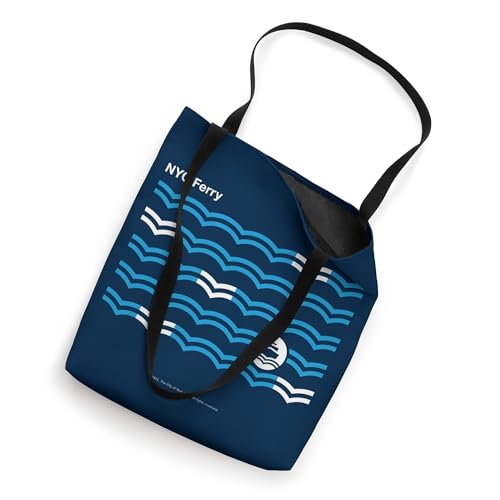 Bolso tote con diseño de olas del ferry de Nueva York City (NYC) miniatura 2