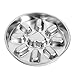 CHICTRY Stainless Steel Puzzle Feeder Dog Bowl Double Sided Slow Feeder to Stop Gulping Bloat for Puppies Dogs Round One Size
