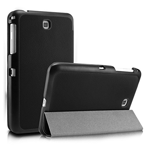 Infiland Samsung Galaxy Tab 4 7 inch Shell case, Ultra Slim Tri-Fold Case Cover for Samsung Galaxy Tab 4 7.0 / Galaxy Tab 4 Nook 7-Inch Tablet (Galaxy Tab 4 7.0 Slim Shell, Black)