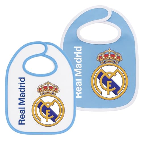 Real Madrid pack 2 baberos celeste y blanco