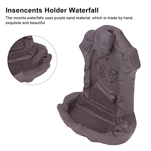 Plplaaoo Backflow Incense Burner,Waterfall Incense Burner,Halloween Tombstones Beautiful Attractive Decorative Desktop Exquisite Incense Waterfall Skull Style Ornaments For Office #TOP4