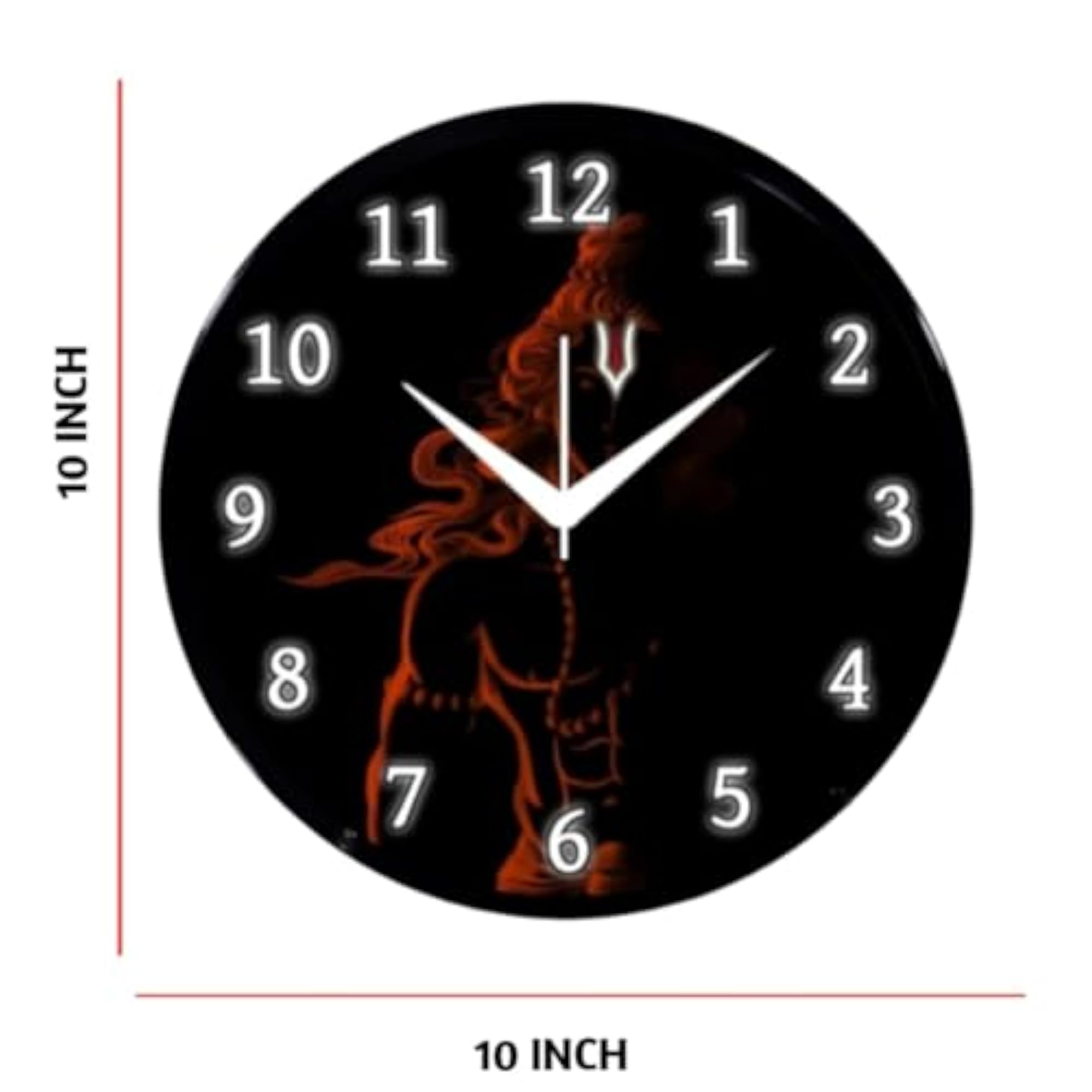 Lord Shiva Devotional Wall Clock, Spiritual Design