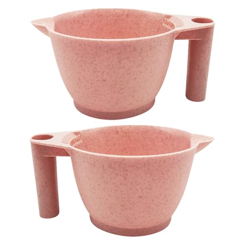 MAGICLULU Cuencos para Mezclar Tinte Cabello 2 Piezas, Tazones de Pp Ecológicos Asa Ergonómica, Resistentes y Reutilizables para Peluquería y Uso Profesional en Salones de Belleza