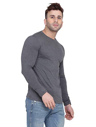 Image of Self Design Men Full Sleeve Round Neck Multicolor T-Shirt (Pack of 2)