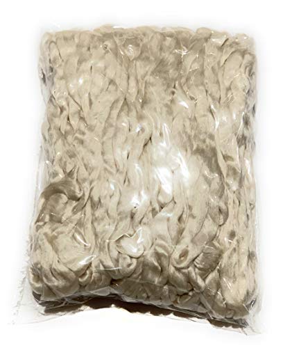 Mulberry Silk Fiber for Spinning, Felting or Dyeing. Undyed Single Combed Top 100 Grams