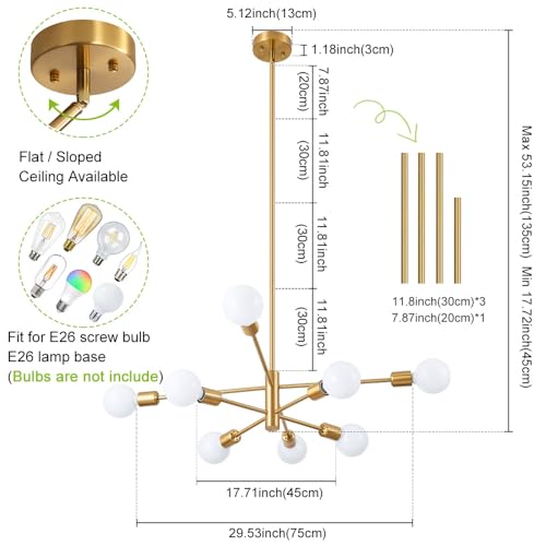 La Mejor Lista de Lámparas de araña comprados en linea. 26 Imagen adicional
