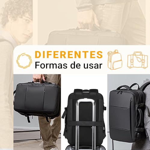 BANGE - Mochila Executiva Masculina Reforçada Expansível Antifurto Impermeável - Para Notebooks de A