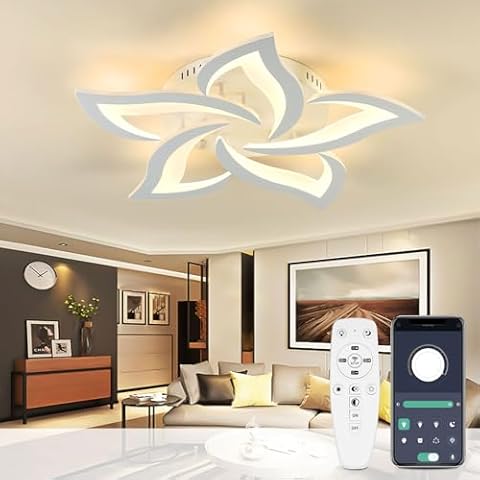 Lustre LED Yuanfenghua 5 têtes Cover