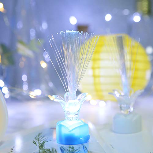 Apol Colorful Fiber Optic Led Rose Light,Changing Flash Light Set 10 Pcs For Kids Toy Home Party Decoration #TOP5