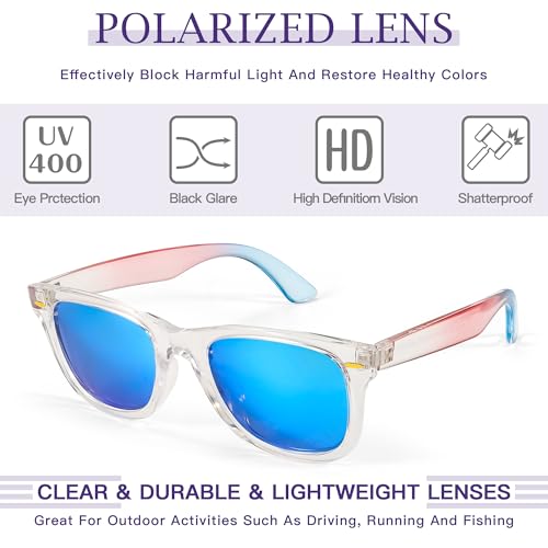 Image of SIPHEW Polarized Sunglasses for Women & Men - UV400 Mirrored Beach Eyewear, Designer Unisex Fashion Sunglasses w /Medium Fit