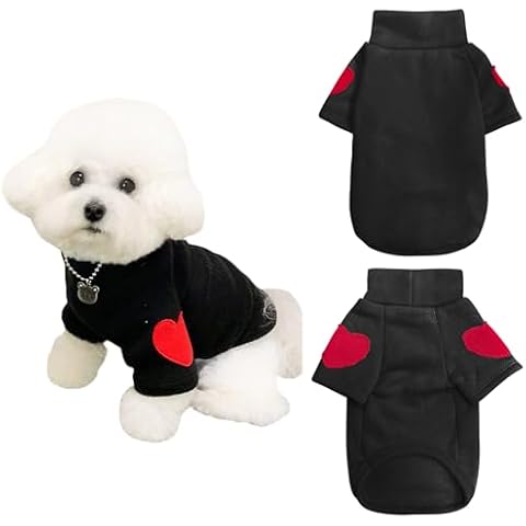 Winmany Heart Patch Turtleneck Sweater for Dogs Cover